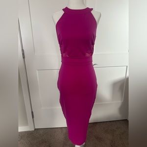 Worn Once - Bebe Two-Piece Halter and Midi-Skirt